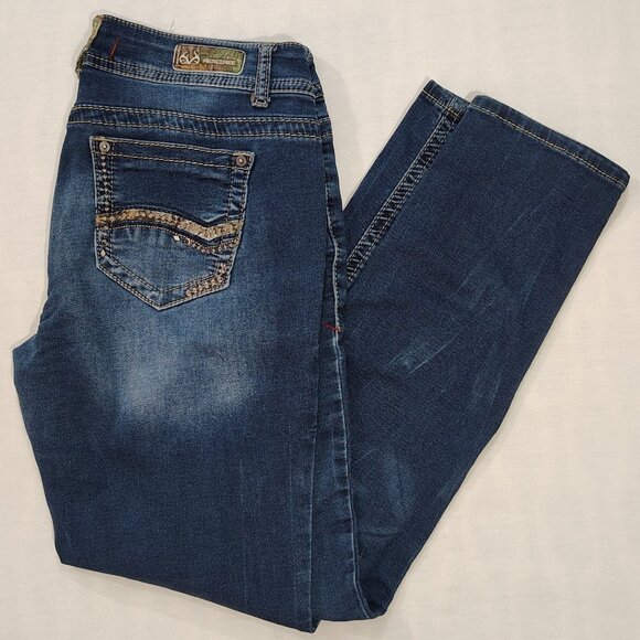 Realtree Denim - Real Tree Jeans Womens Size 31 Blue Mid Rise Stretch Slim Straight Cut Denim